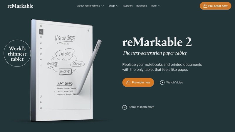 reMarkable2 発売！旧reMarkableとの性能比較
